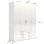 armoire blanche 4 portes