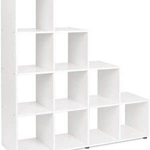 bibliotheque blanche moderne design 10 cube empilée