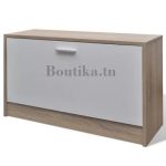 banc porte chaussures beige blanc