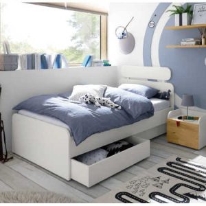 lit blanc avec tiroir de rangement tunisie