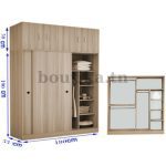 Dressing Suzanne 2 portes chêne naturel