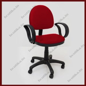 chaise ou siège de bureau ergonomique en Tunisie de couleur rouge