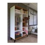 armoire 110 cm 4 portes avec étagères