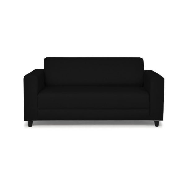 canapé de couleurs noire 2 places design droit
