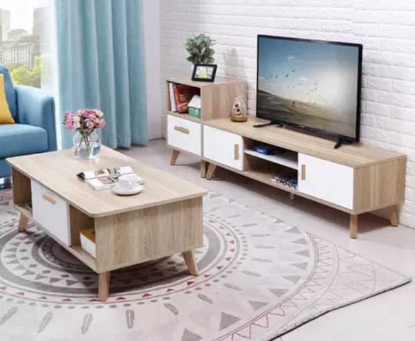 ensemble table TV et table basse en promotion en Tunisie