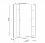 dimensions du dressing 2 portes pour adulte et enfants