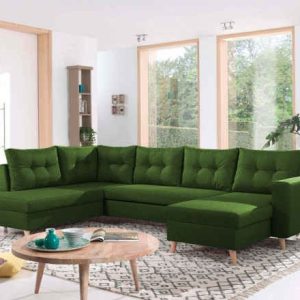Salon nordique tunisie couleurs verte salon canapé d'angle