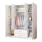 armoire 4 portes en blanc