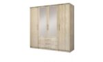 armoire 4 portes SONOMA avec miroir beige 3 tiroirs