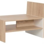 table basse coffre chêne avec coffre et étagère
