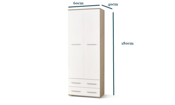 mini-armoire-2-portes-60x40x180cm-sonoma-blanc