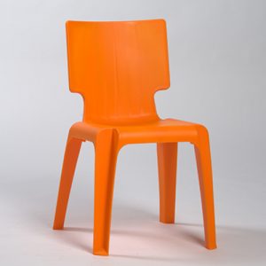 chaise de terrasse modèle Waiting couleur orange