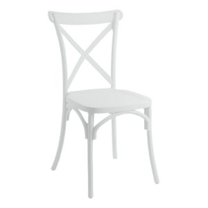 chaise empilable en polypropylène blanche