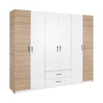 Armoire dressing Tunisie 6 portes + 2 tiroirs