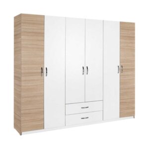 Armoire dressing Tunisie 6 portes + 2 tiroirs