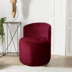 pouf rond couleur rouge Bordeau Tunisie