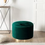 Pouf salon couleur vert