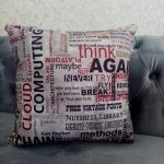 coussin imprimé journal 