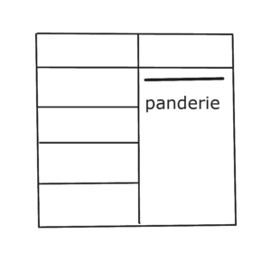 Les partitions interne de l'armoire 4 portes battantes au style scandinave Tunisie blanc et chêne