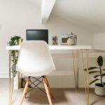 bureau adulte enfant hairpin leg doré