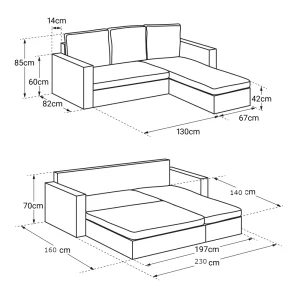 dimensions du canapÃ© lit convertible avec coffre