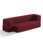 canapé lit Pliplac couelur rouge bordeaux convertible type déplimousse