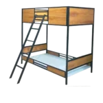 Lit superposé métallique fabrication tunisienne très bonne qualité panneau.mdf