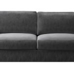 canapé 2 places carré , tissu gris foncé