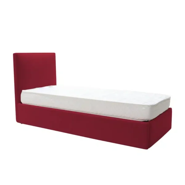 Lit une place enfant adulte 90 x 190 couleur bordeaux