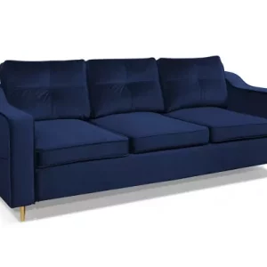 canapé 3 places moderne modèle vague couleurs bleu