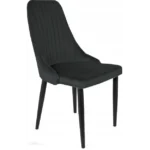 Chaise pour salon de thé ou salle à manger model scandinave socle en acier couleur gris foncé