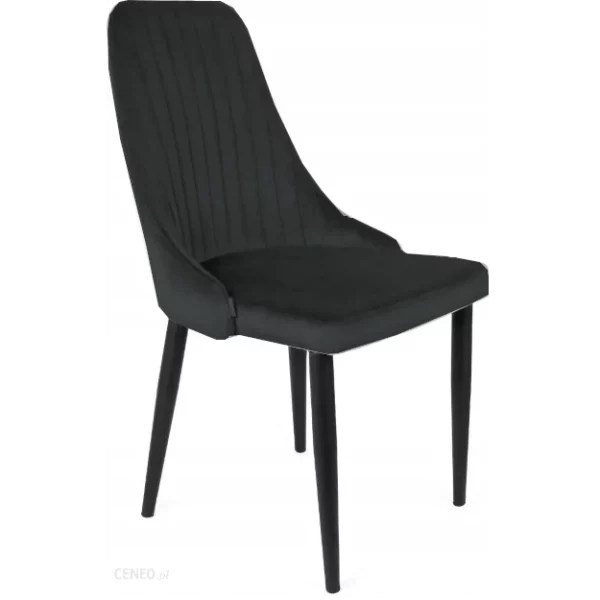 Chaise pour salon de thé ou salle à manger model scandinave socle en acier couleur gris foncé