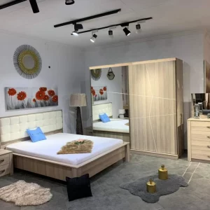 Chambre à coucher Tunisie modèle Tanit 2 portes coulissante à un lit 2 places pour adulte