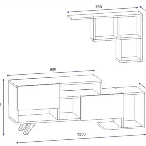 Dimension du meuble télévision 627