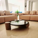 Table basse marbre  noir Romina