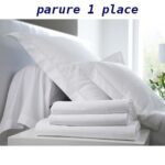 Parure de lit 1 place couleur blanche