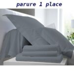 Parure de lit 90x190 couleur grise