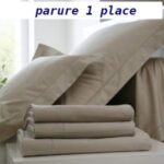 Parure de lit 90x190 beige en promotion