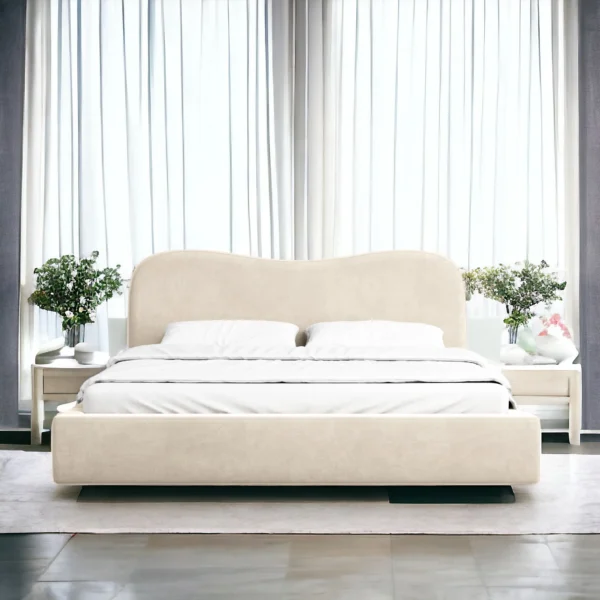 lit 2 places Vague fabriqué en Tunisie disponible en 160x190 , 160x200 , 180x200