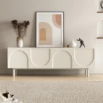 meuble télévision , design moderne couleur écrue