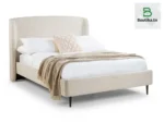 Lit 2 places tissu bouclette couleur beige