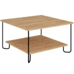 table basse modèle 2025 socle métallique plateau MDF stratifié