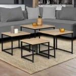 lot 4 table basse carrées meilleur prix en Tunisie