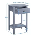 table de chevet moderne en bois couleur grise