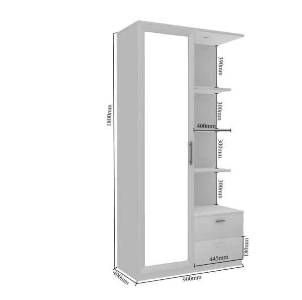meuble d'entrée en blanc
