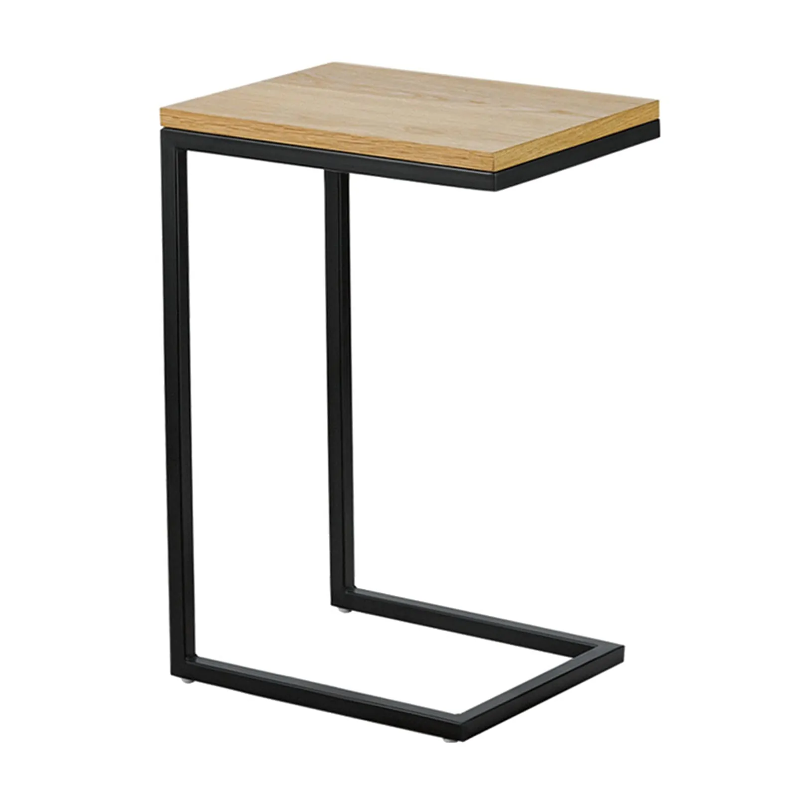 table-basse-d-appoint-noire-mdf-metal-noir-tunisie-1 table d'appoint noire métal mdf stratifié
