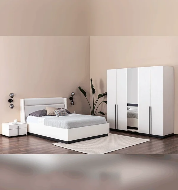 chambre-a-coucher-Ella-en-blanc-sans chiffoniere Chambre à coucher ELLA modèle 2025-2026